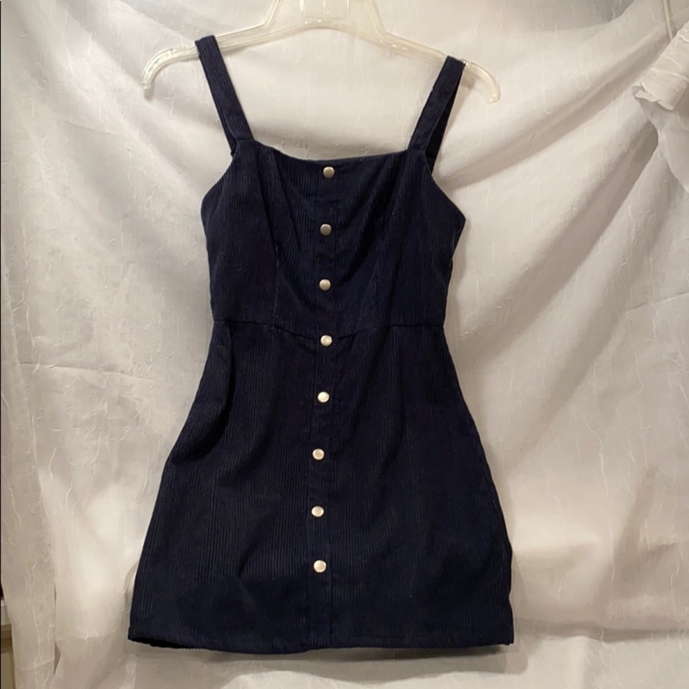 Corduroy mini dress Navy